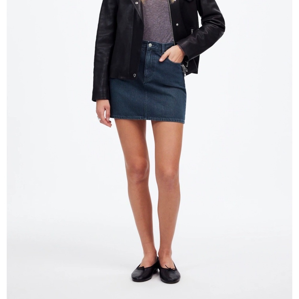 Madewell Denim Mini Skirt in Hodgeman Wash 5 Pocket Cotton Classic Size 32 NWT